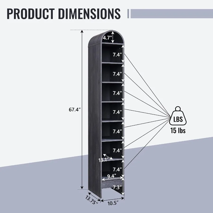 67 Tall Arched Bathroom Storag - Storage & Organization 评论和价格