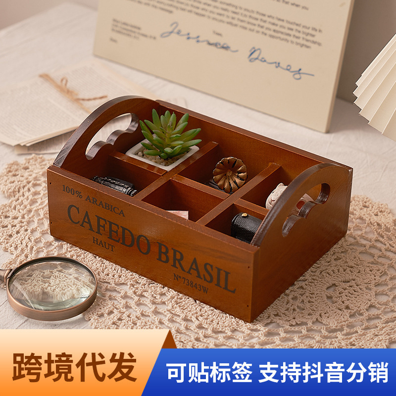 Zakka retro wooden portable si - Storage & Organization 评论和价格