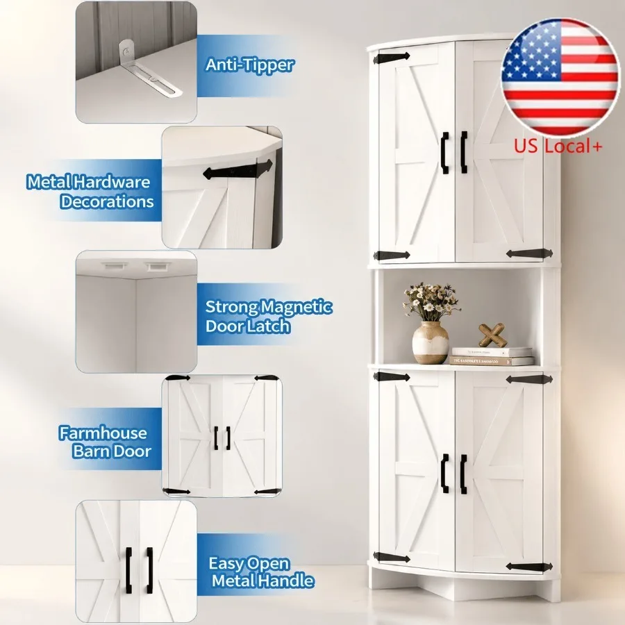 64.8 Tall Corner Cabinet with  - Kitchen 评论和价格