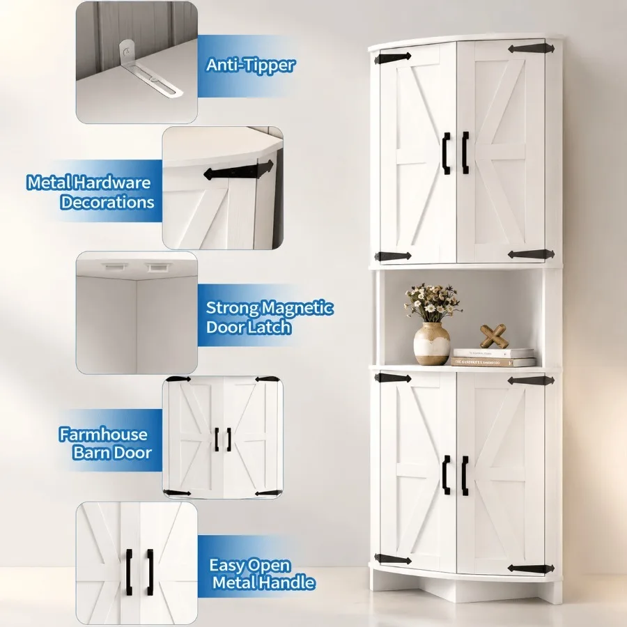 64.8 Tall Corner Cabinet with  - Kitchen 评论和价格