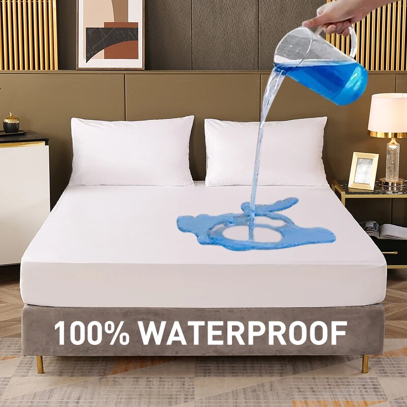 Waterproof Fitted Sheet Beddin - Waterproof Mattress Protector Breathable 评论和价格