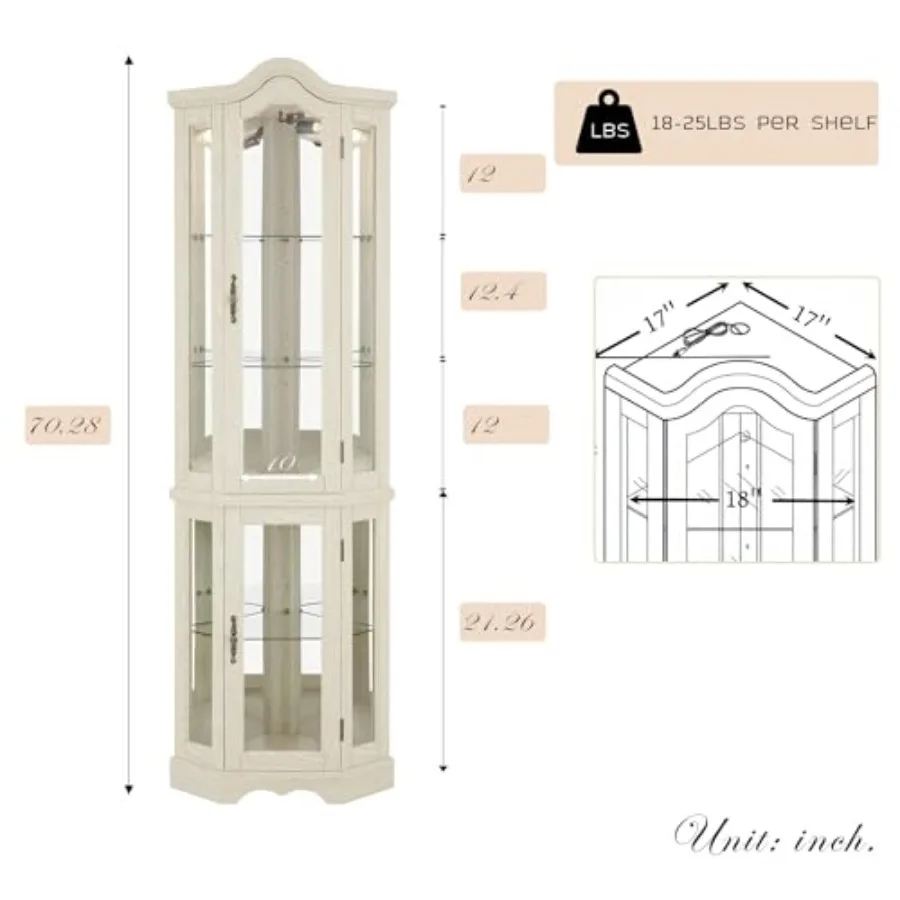 Corner curio cabinet for bar a - Storage & Organization 评论和价格