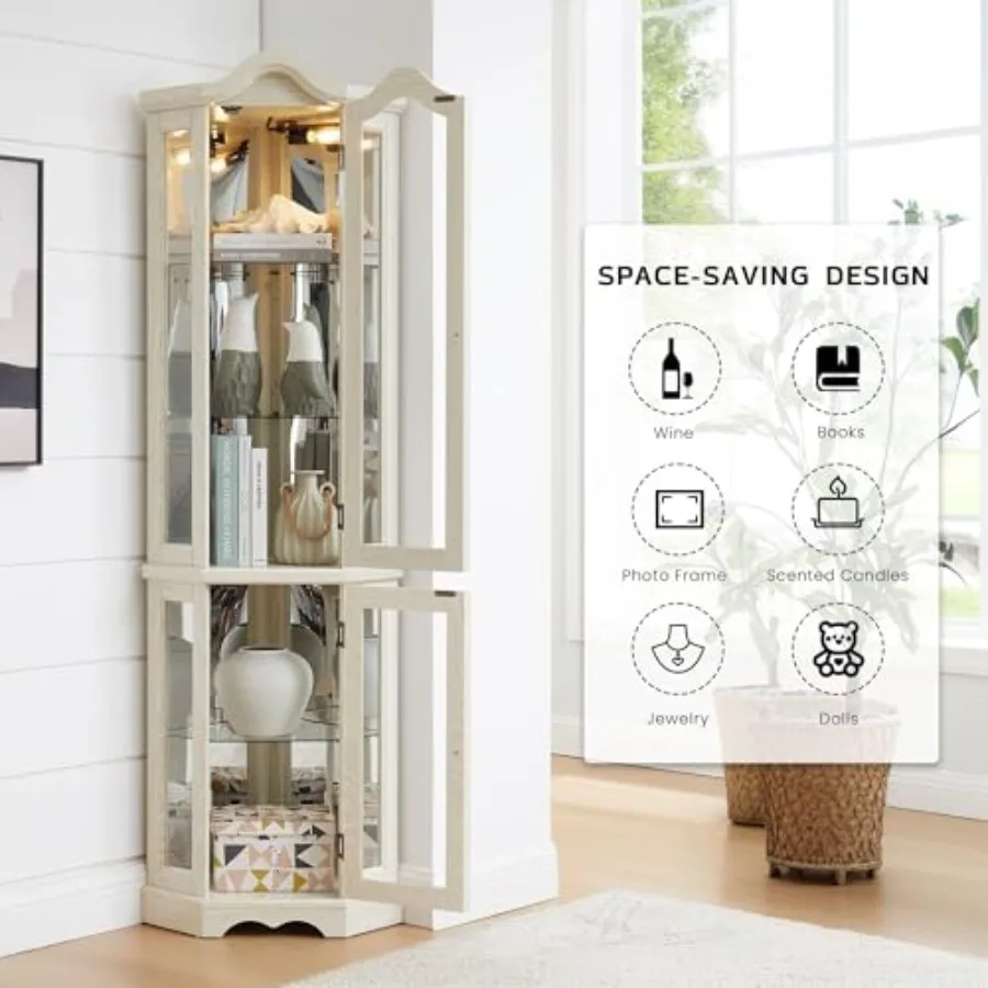 Corner curio cabinet for bar a - Storage & Organization 评论和价格