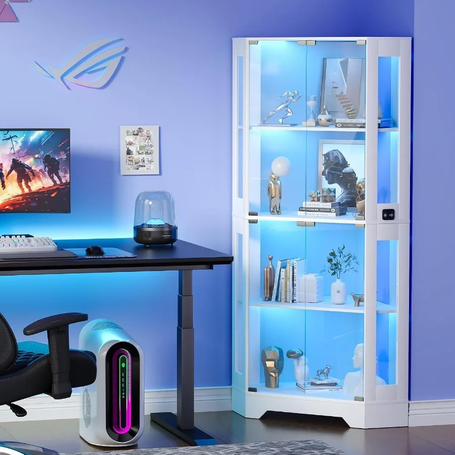 65 White Corner Collectible Cu - Storage & Organization 评论和价格