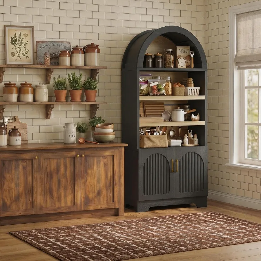 71 Tall Arched Kitchen Pantry  - Storage & Organization 评论和价格
