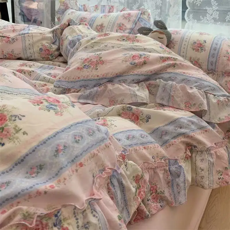 Korean Style Princess Floral B - Aesthetic Floral Duvet Cover 评论和价格