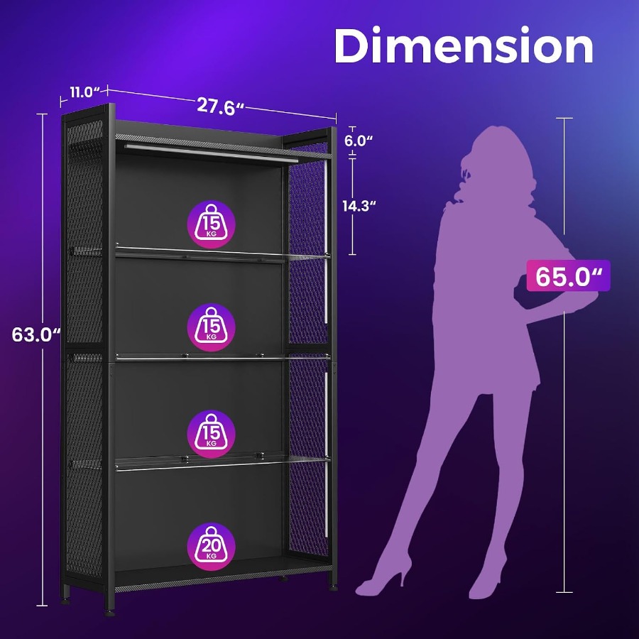 4-Tier Display Case with Tempe - Lighting 评论和价格