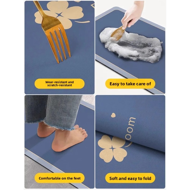 Diatomite Bath Mats Bathroom A - Quick Dry Diatomite Bath Mat 评论和价格