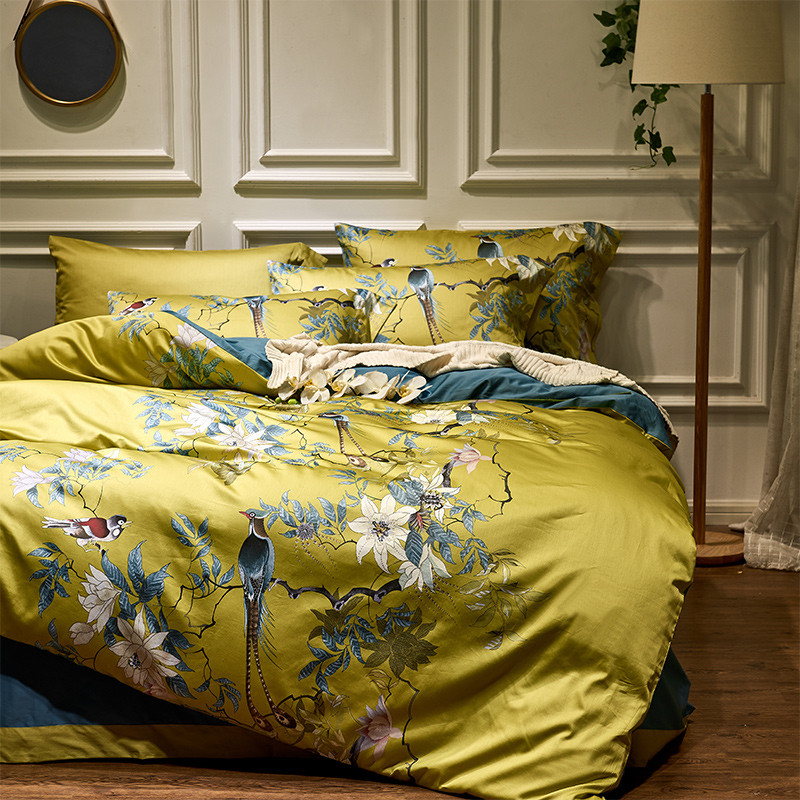 Luxury 600TC Egyptian Cotton B - Aesthetic Floral Duvet Cover 评论和价格